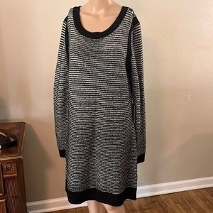 Express Black and White Sweater Dress